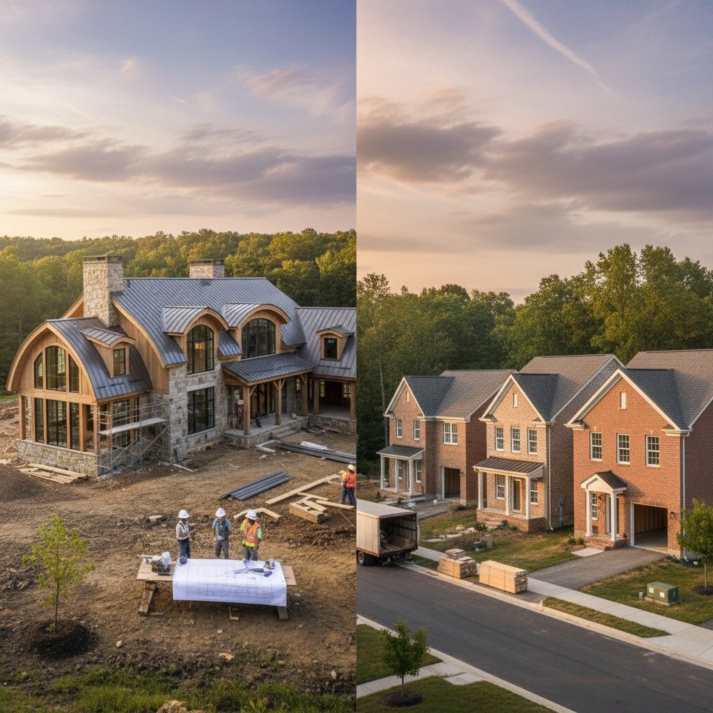 newly completed custom home in Pennsylvania with landscaping and finished exterior