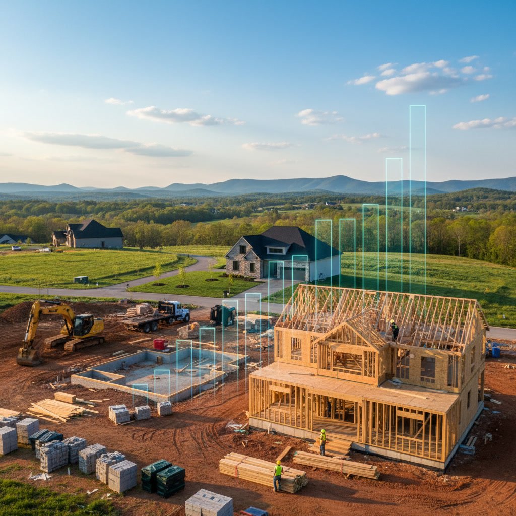 modern custom built home in Pennsylvania with professional landscaping and architectural details
